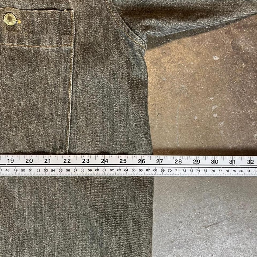Vintage 90s strictly wide KPP brown denim chore jacket Mens large - Picture 7 of 7